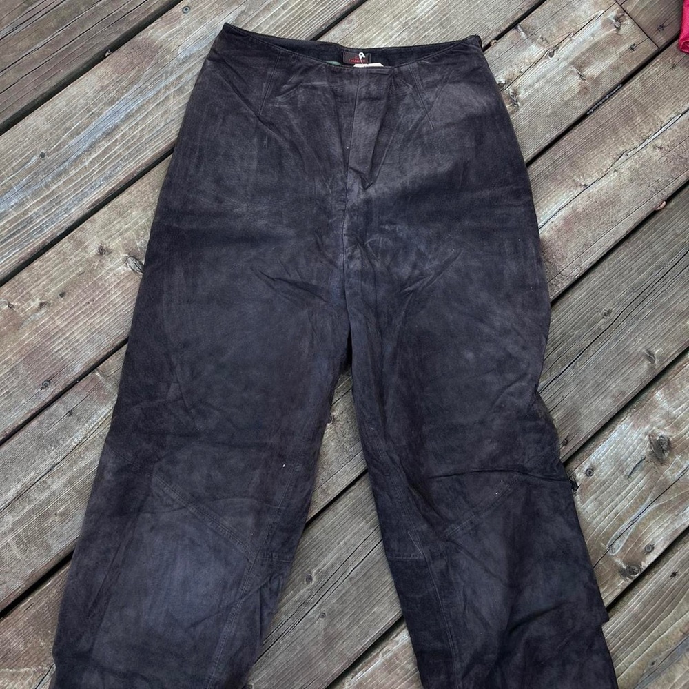 Vintage genuine suede leather Danier pants - Picture 2 of 5